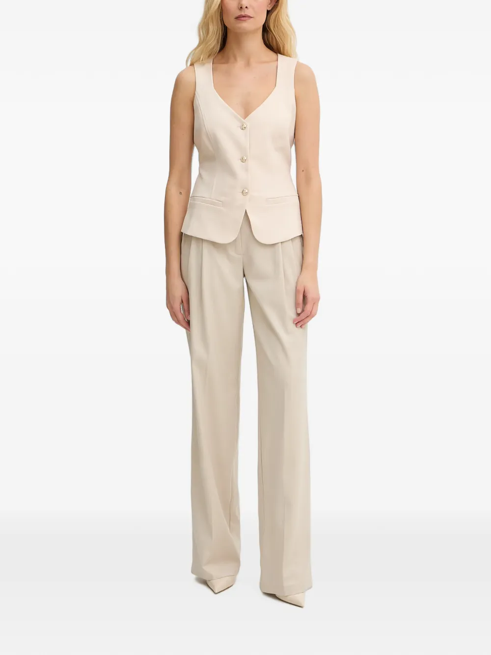 GUESS USA Gilet met knopen Beige