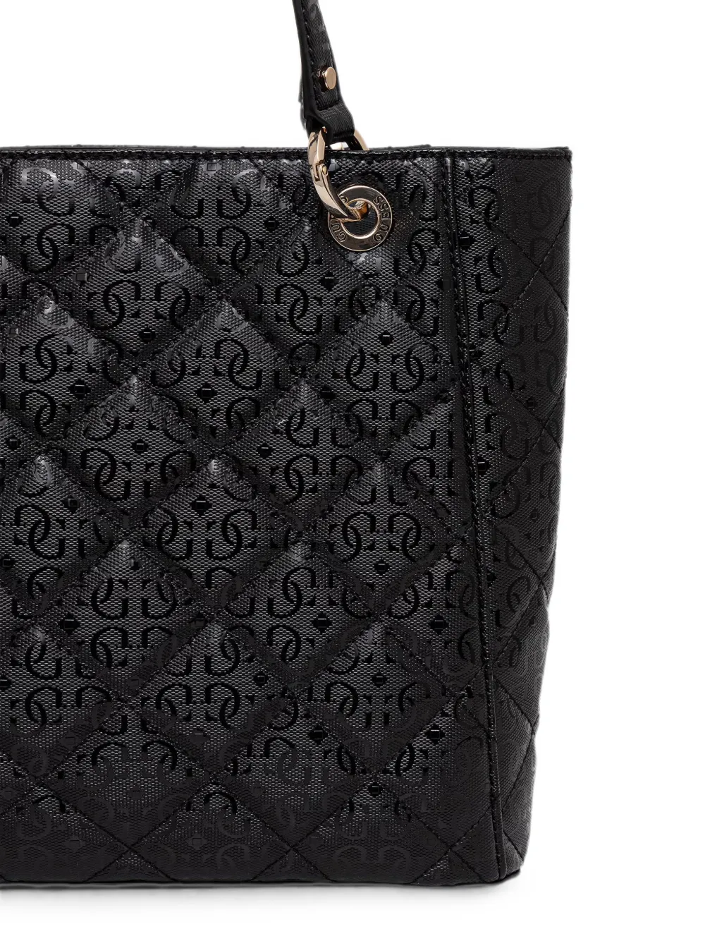 GUESS USA Libby gewatteerde shopper met bedel Zwart