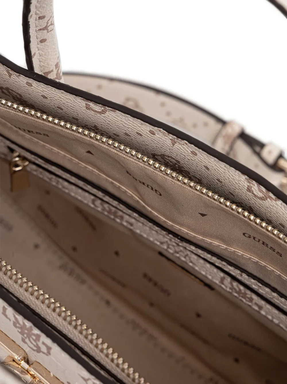 GUESS USA Emelie shopper met monogramprint Beige