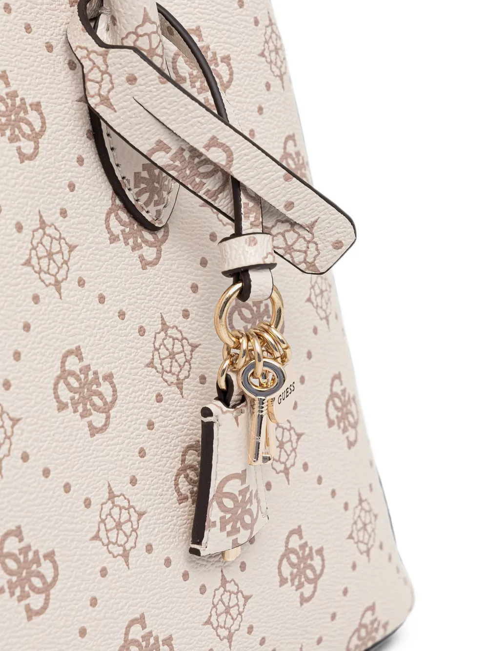 GUESS USA Emelie shopper met monogramprint Beige