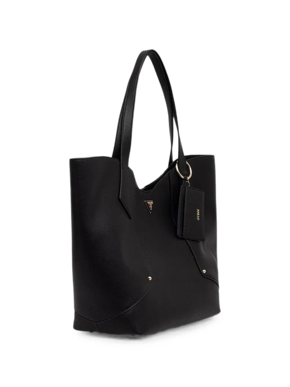 GUESS USA Darcy bewerkte shopper met logoplakkaat Zwart