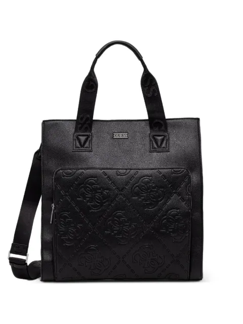 GUESS USA Milano logo-embossed quilted tote bag
