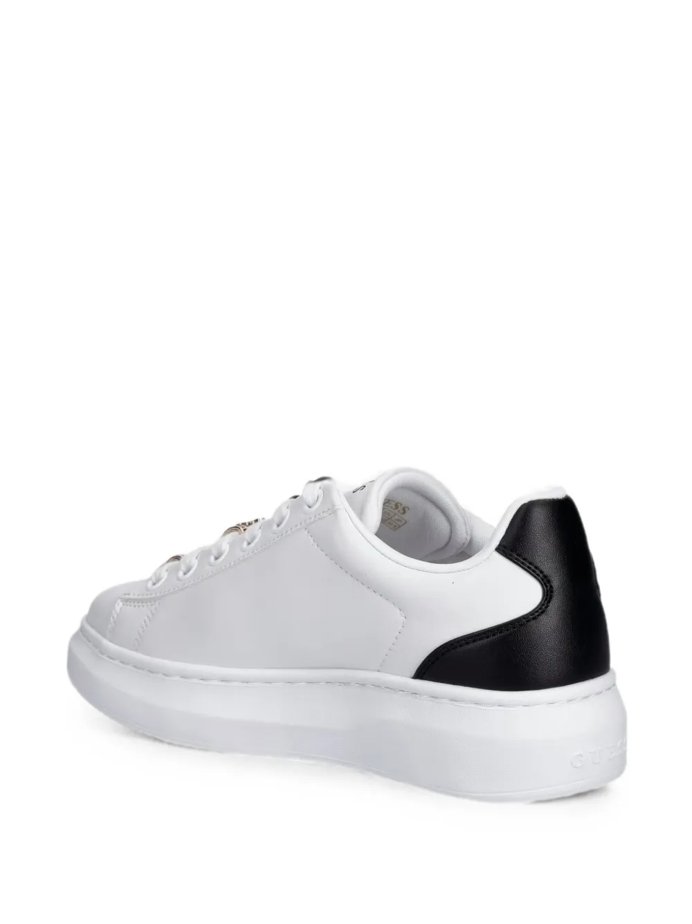 GUESS USA Fiona charm-embellished chunky-sole sneakers Wit