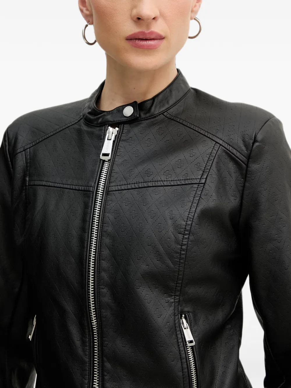GUESS USA Jack met monogram-reliëf Zwart