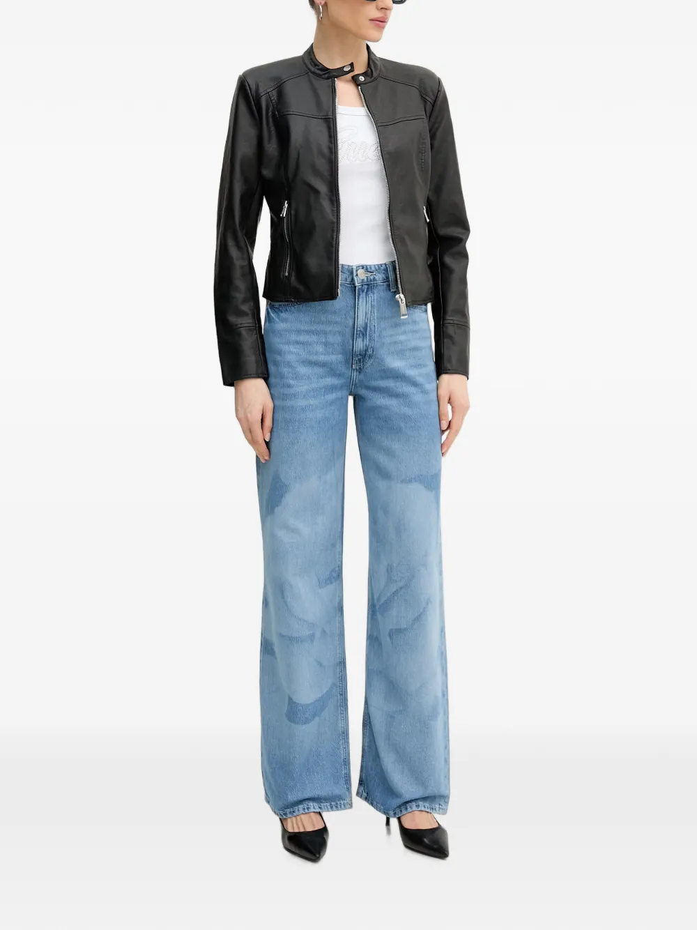 GUESS USA Jack met monogram-reliëf Zwart