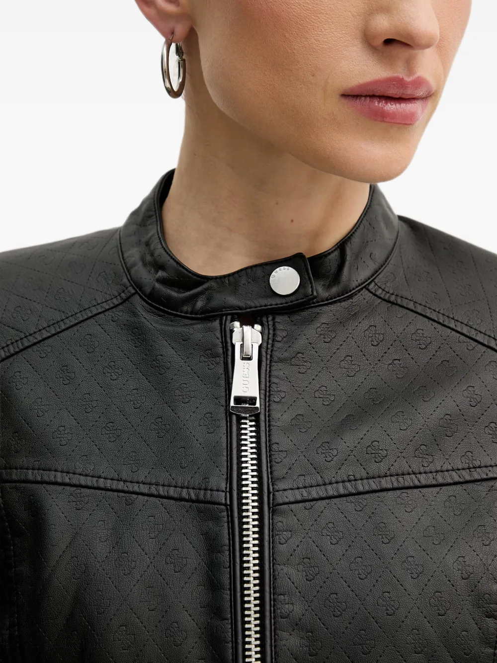 GUESS USA Jack met monogram-reliëf Zwart