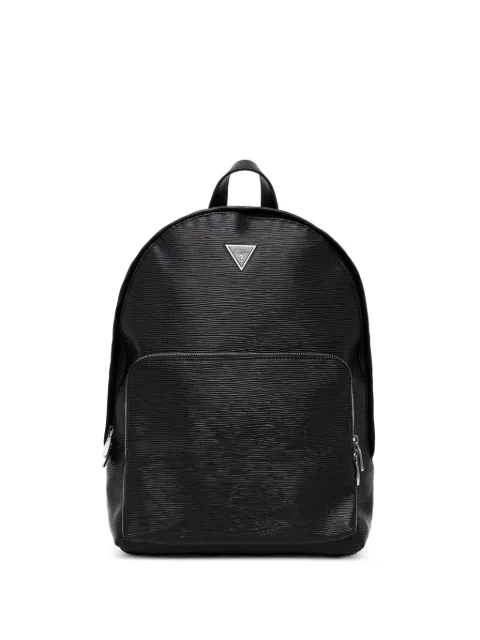 GUESS USA Milano textured logo-plaque backpack