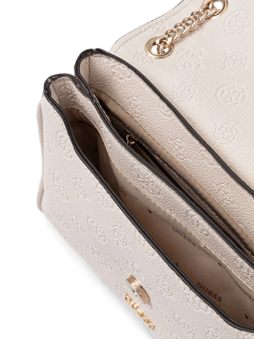 GUESS USA Anise schoudertas met logo-reliëf Beige
