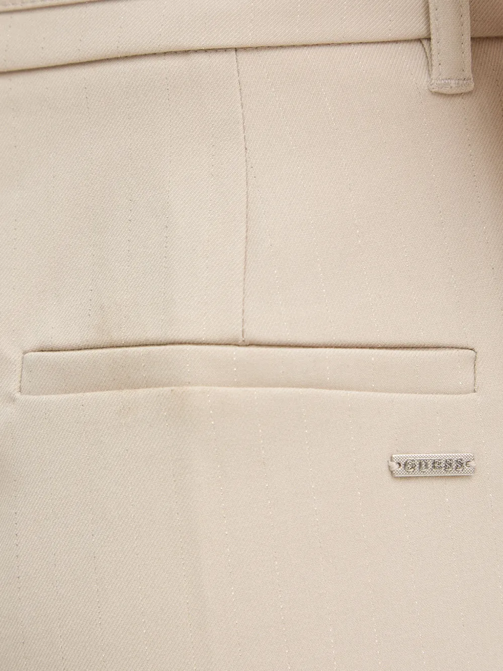 GUESS USA Bruna plooibroek met krijtstreep Beige