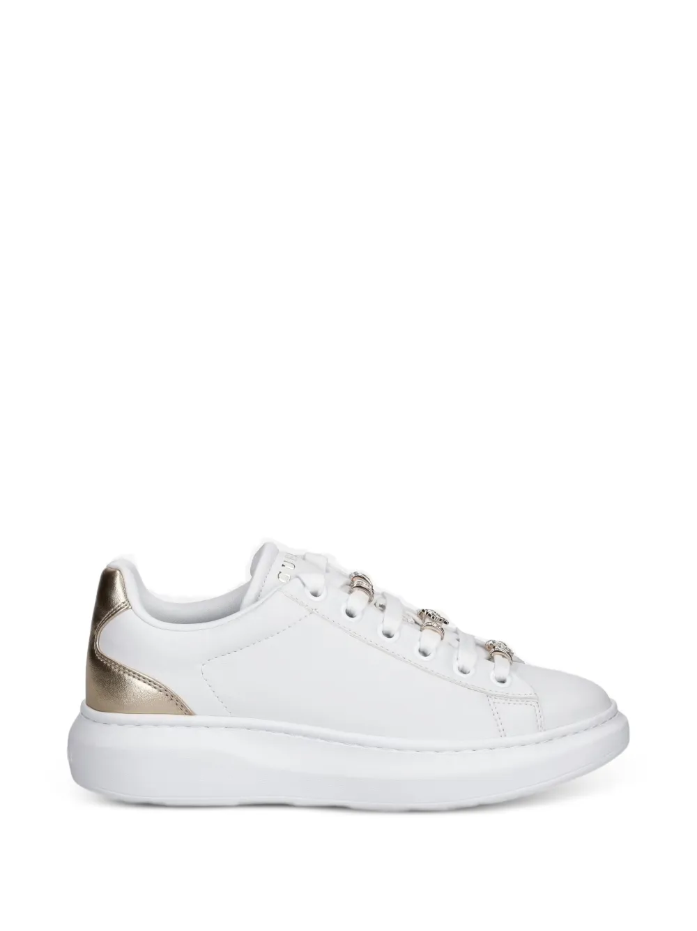 GUESS USA charm-embellished chunky-sole sneakers - Bianco