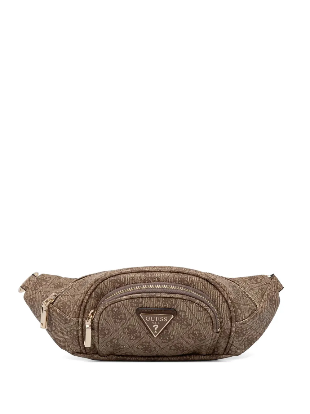 GUESS USA Latona monogram-print belt bag - Toni neutri