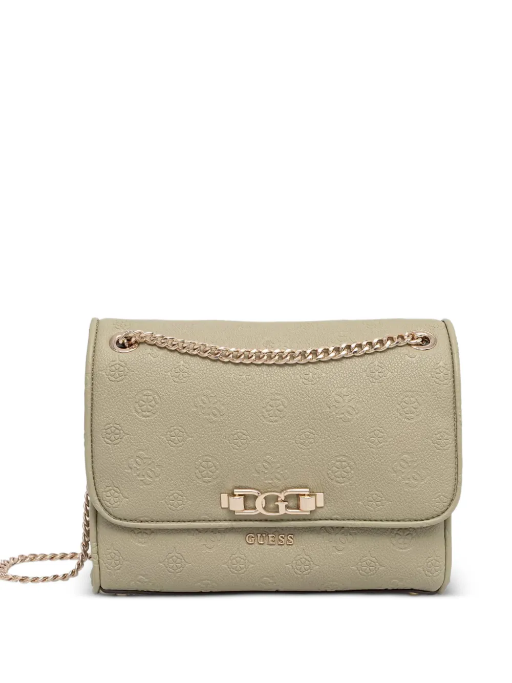 GUESS USA Anise logo-embossed chain-strap shoulder bag - Verde