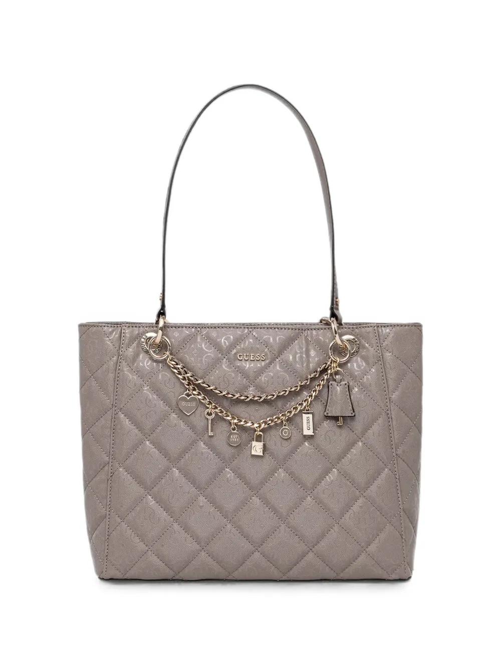 GUESS USA quilted logo-print tote bag - Grigio