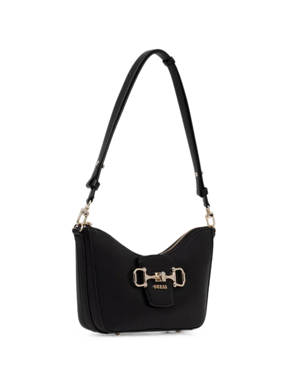 GUESS USA Janie Horsebit schoudertas met logoplakkaat Zwart