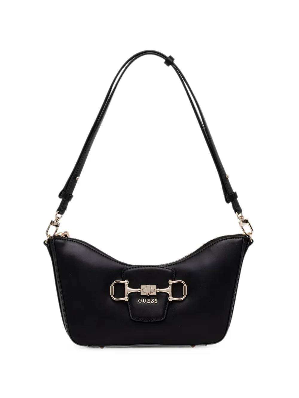 GUESS USA Janie horsebit logo-plaque shoulder bag - Nero