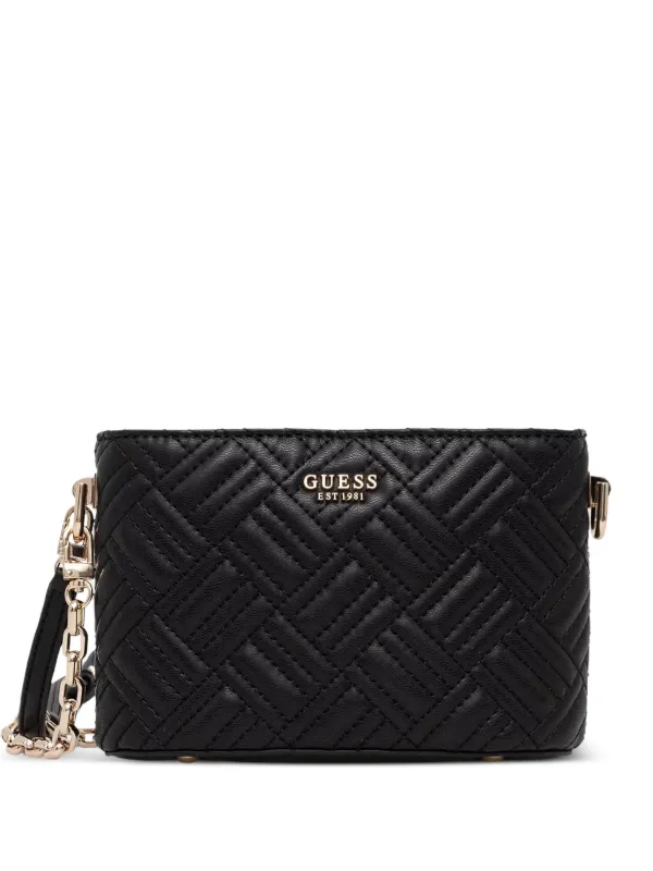GUESS USA キルティング ショルダーバッグ | ブラック | FARFETCH JP