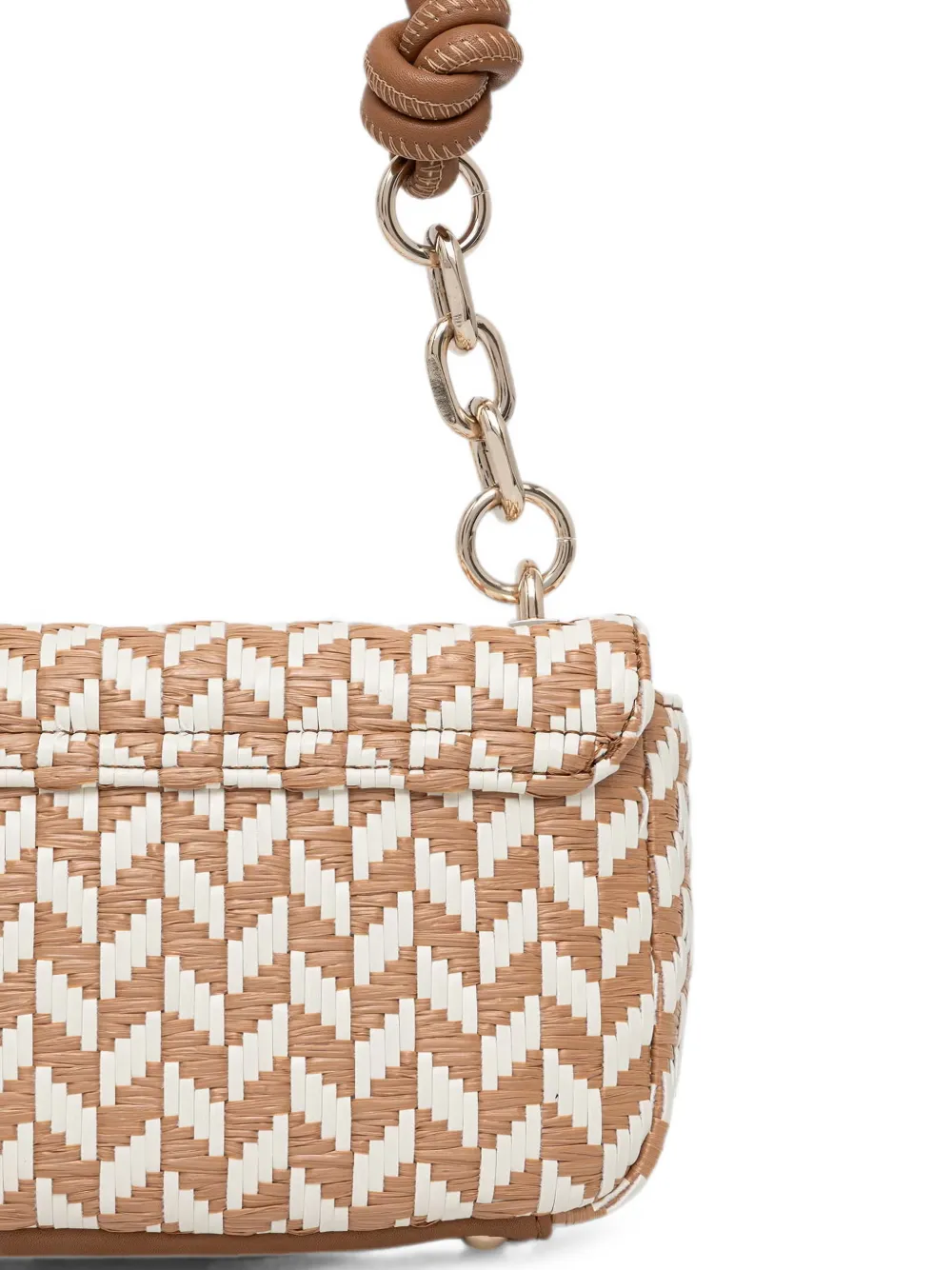 GUESS USA Tessi geweven shopper met chevron streep Beige
