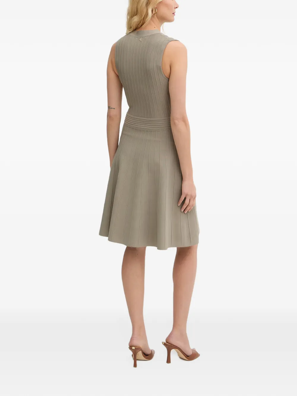 GUESS USA Ribgebreide midi-jurk Beige
