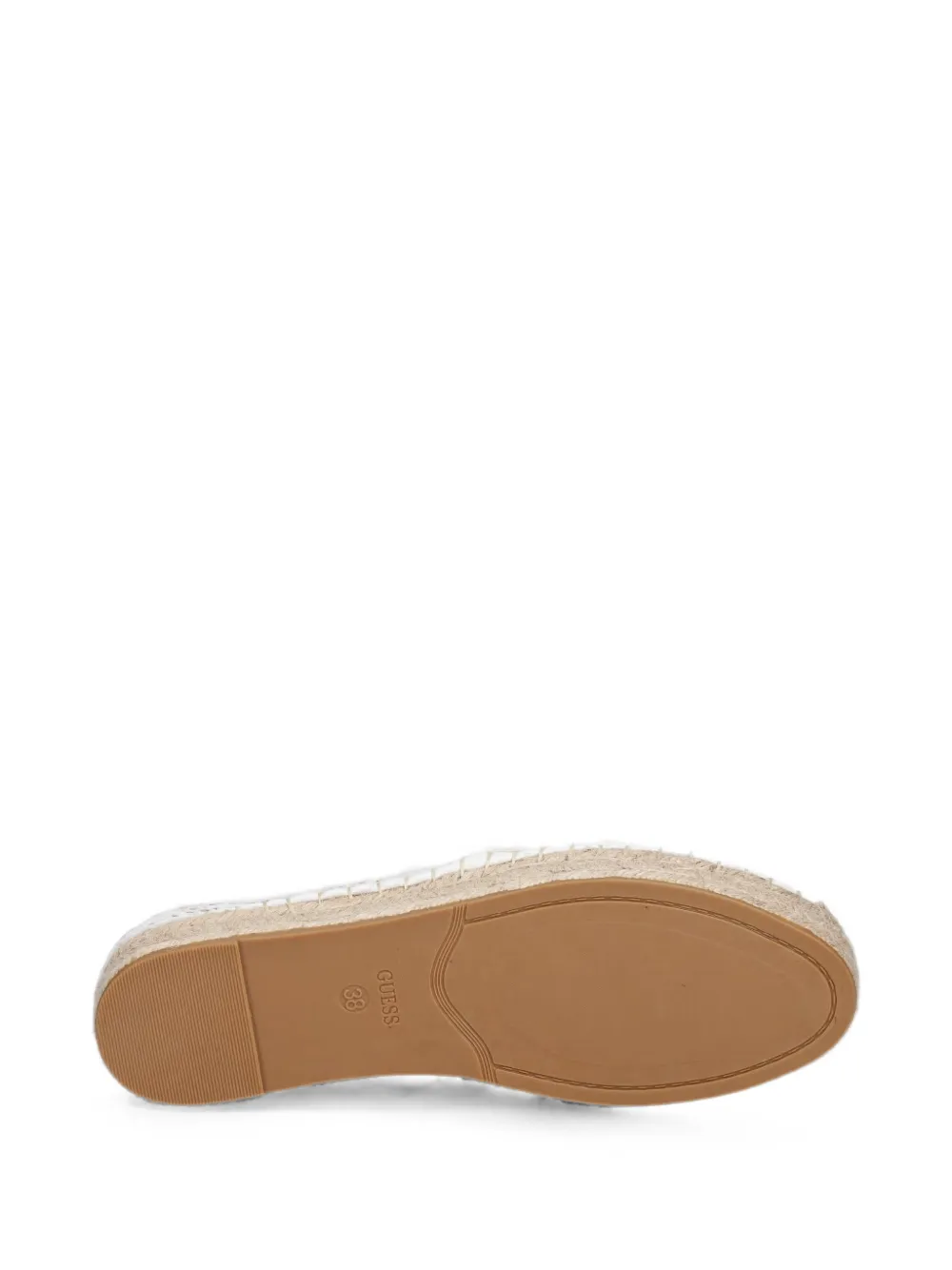 GUESS USA Joelynn logo-embroidered crochet espadrilles Wit