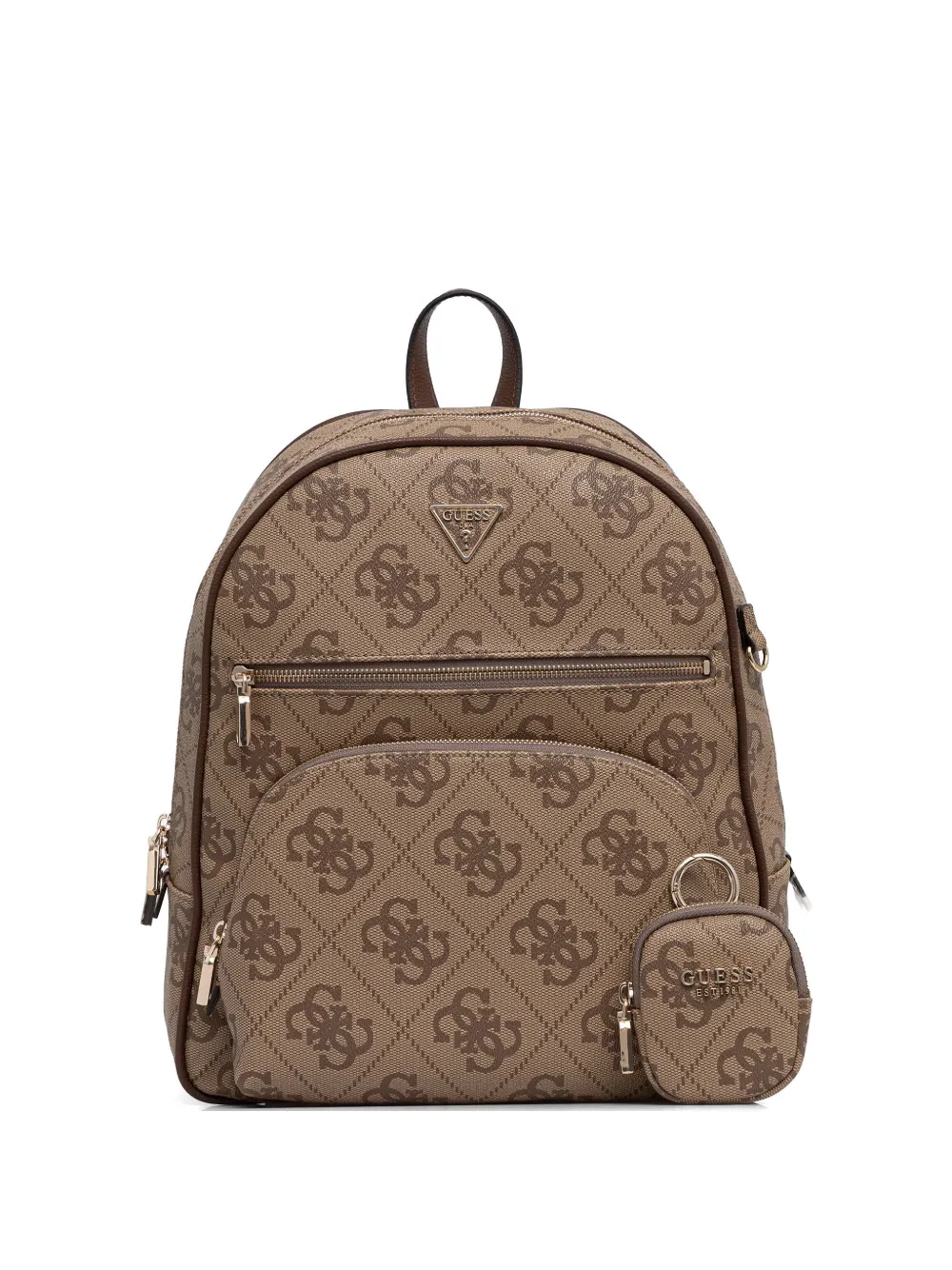 GUESS USA Power Play logo-print monogram backpack - Marrone