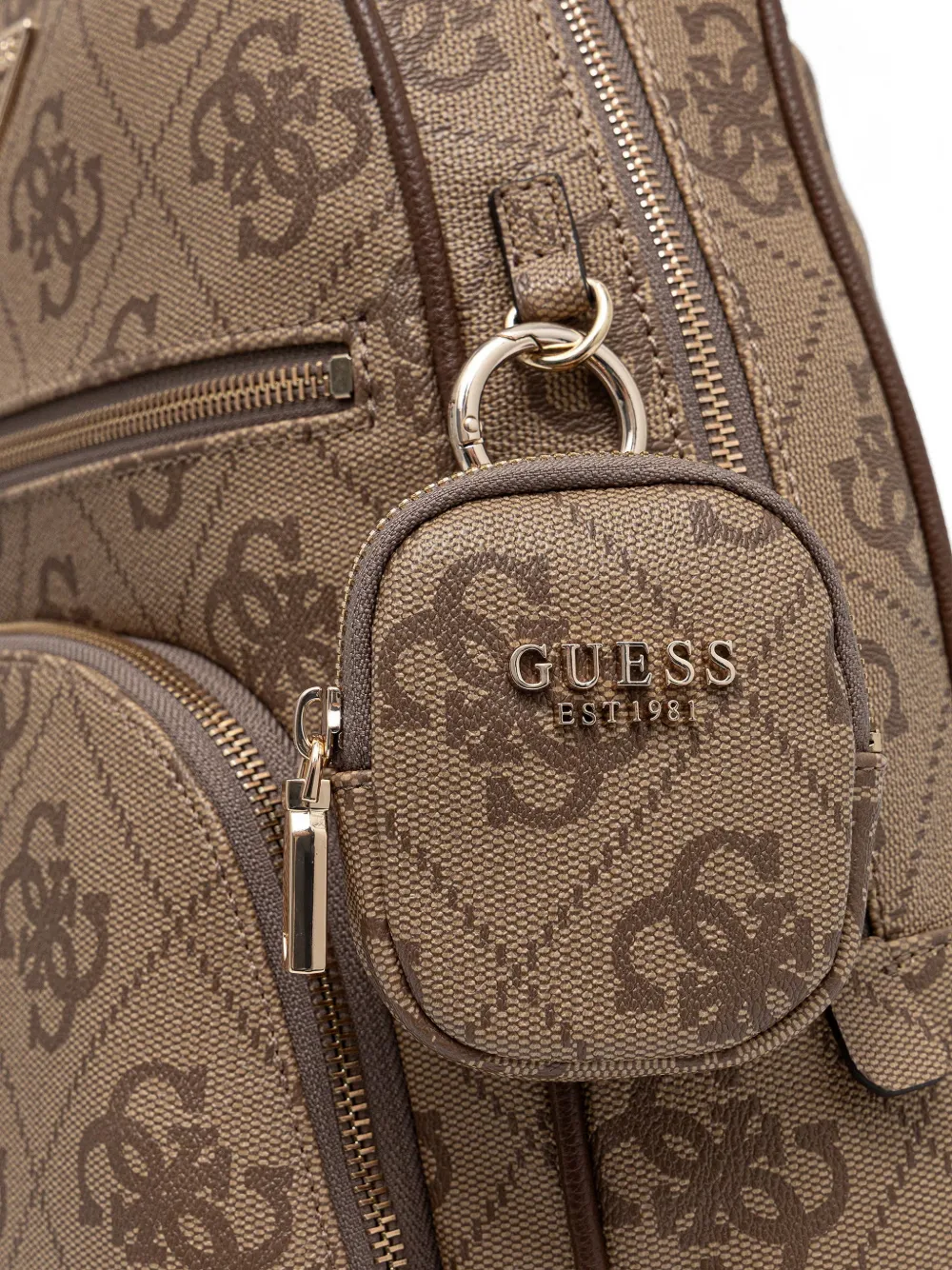 GUESS USA Power Play rugzak met monogram en logoprint Bruin