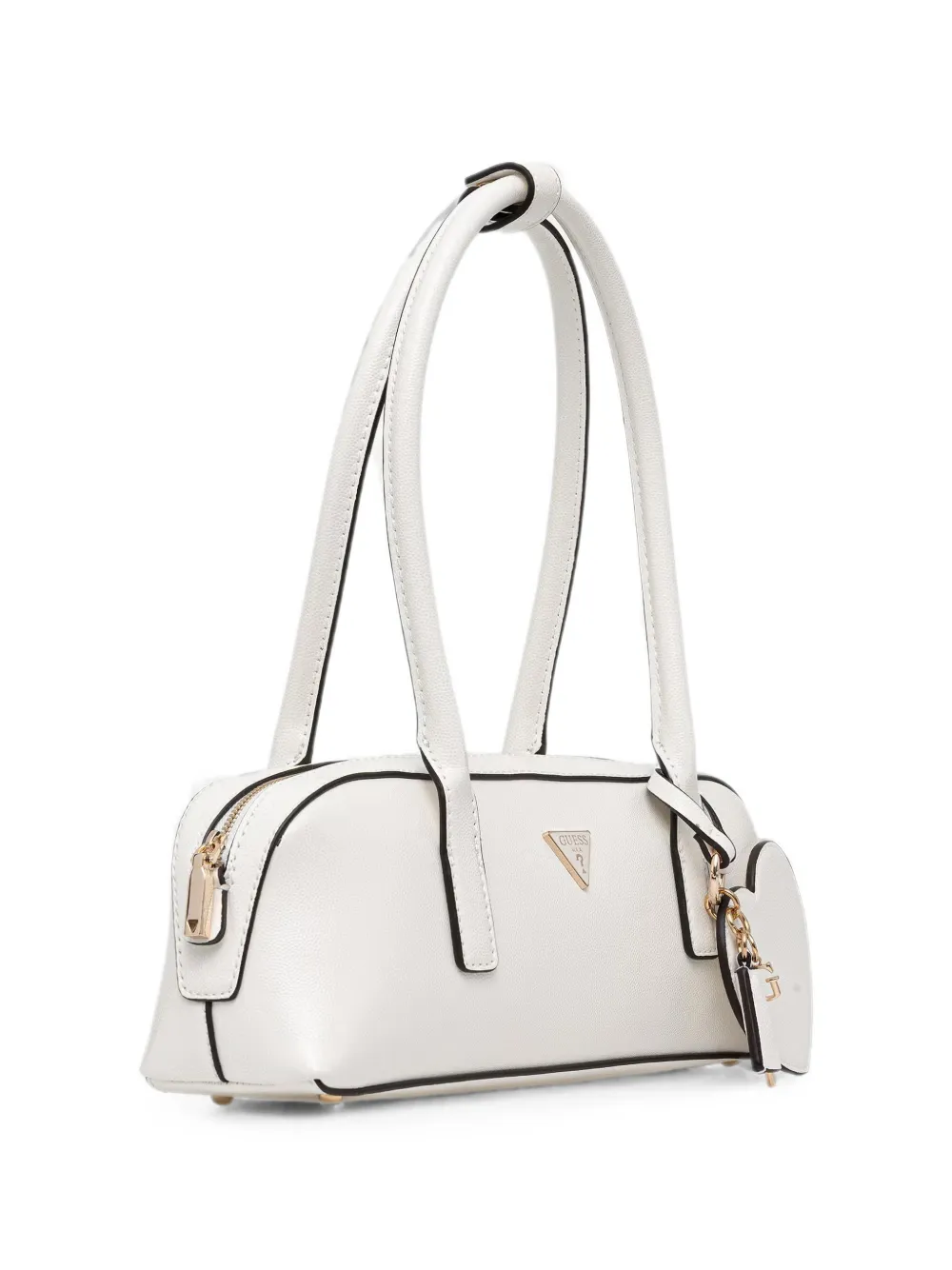 GUESS USA Isobel shopper met logoplakkaat en hartbedel Wit