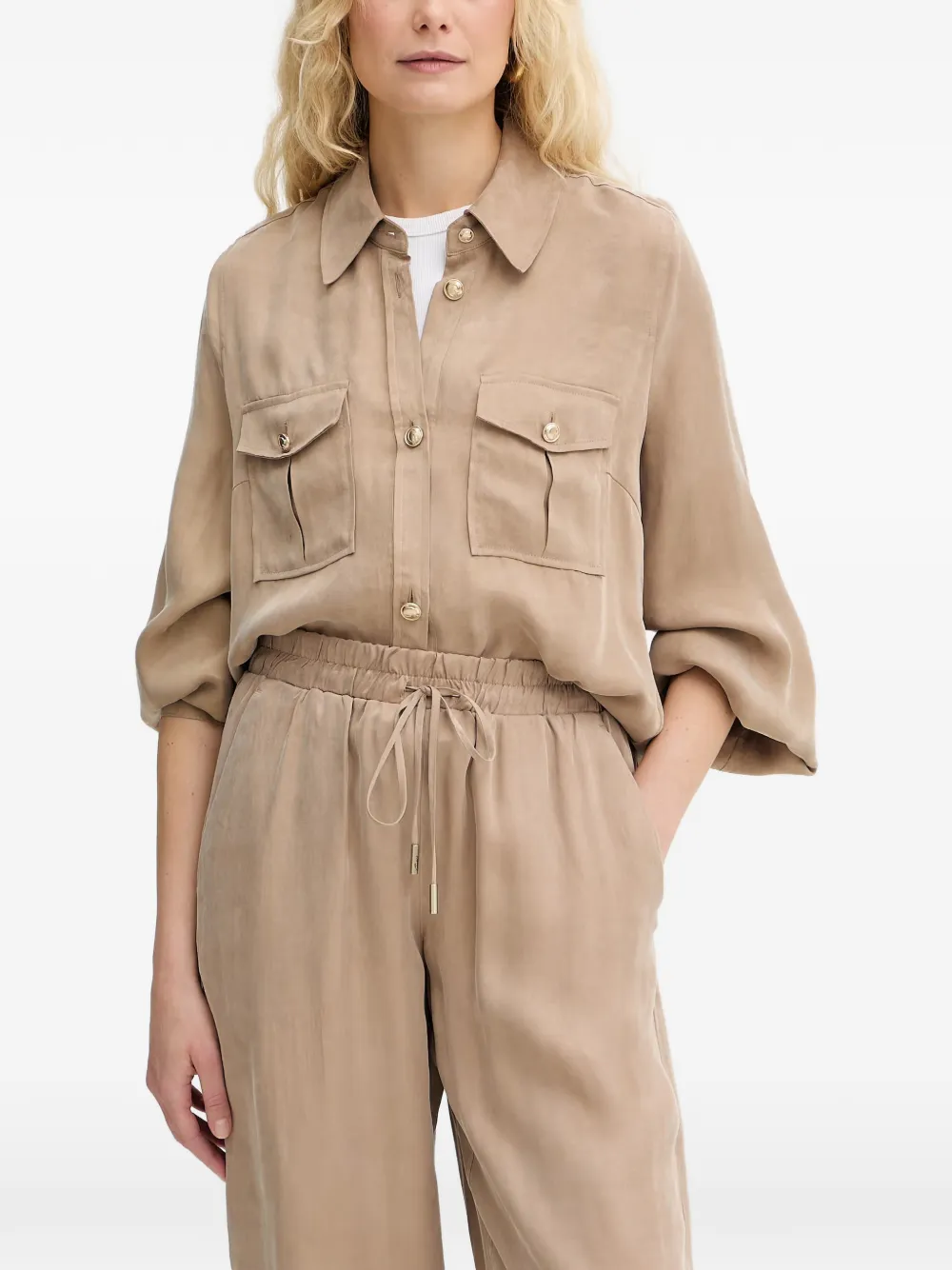 GUESS USA button-up chest-pockets shirt - Toni neutri