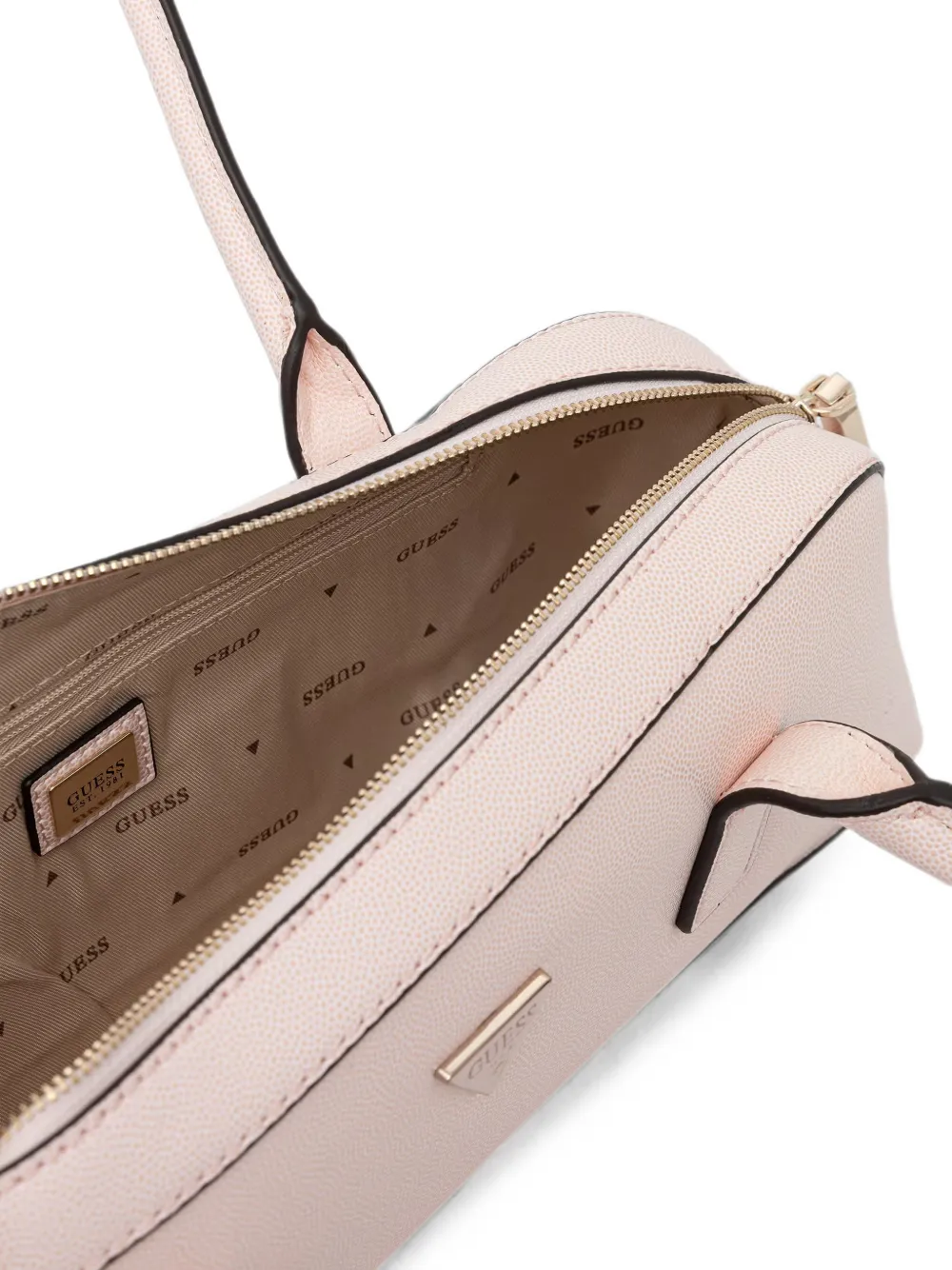 GUESS USA Isobel shopper met hartbedel en logoplakkaat Roze