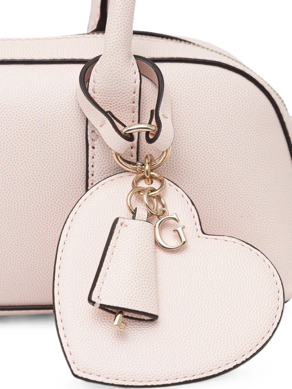 GUESS USA Isobel shopper met hartbedel en logoplakkaat Roze