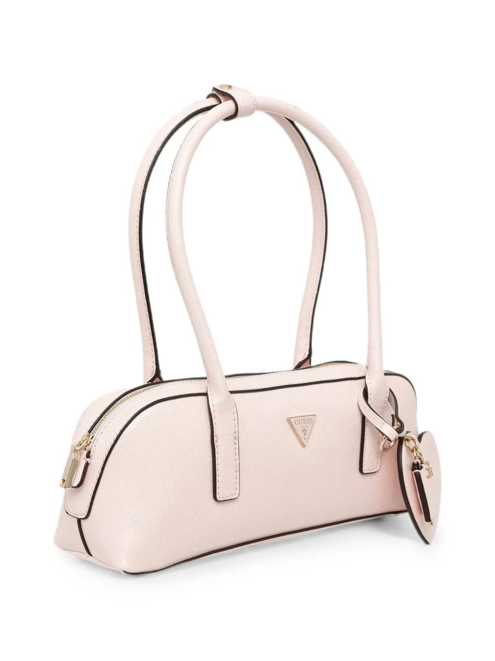 GUESS USA Isobel shopper met hartbedel en logoplakkaat Roze