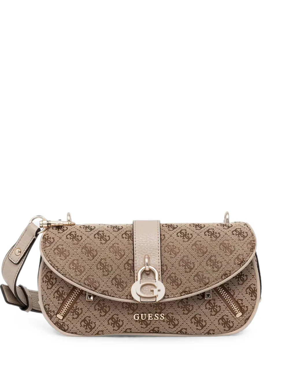 GUESS USA Jessa monogram-print crossbody bag - Toni neutri