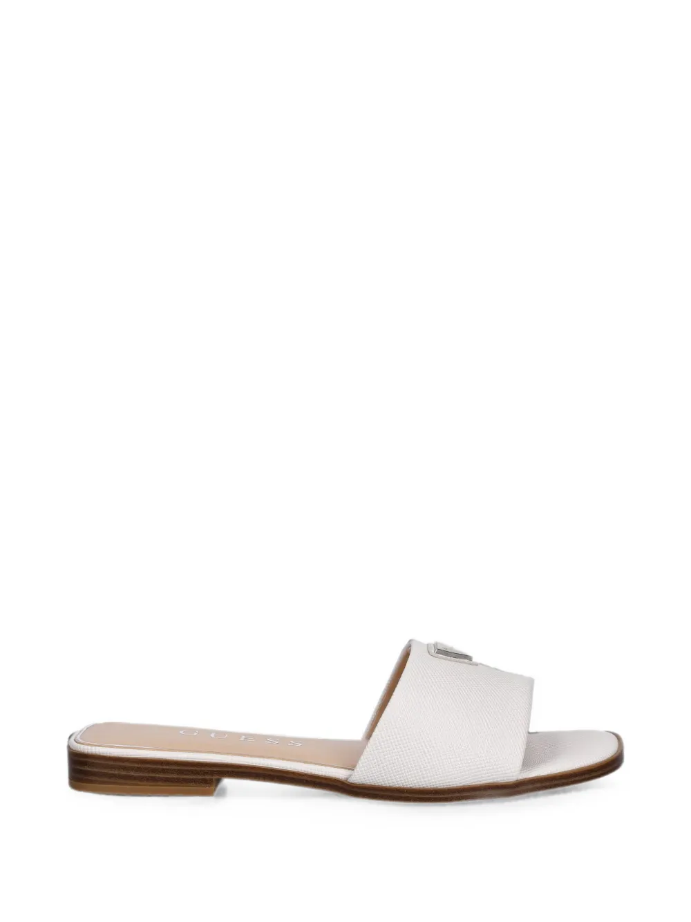 GUESS USA logo-plaque slides - White