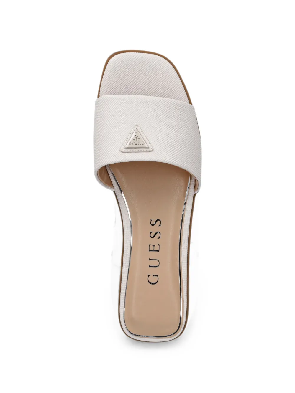 GUESS USA Slippers met logoplakkaat Wit
