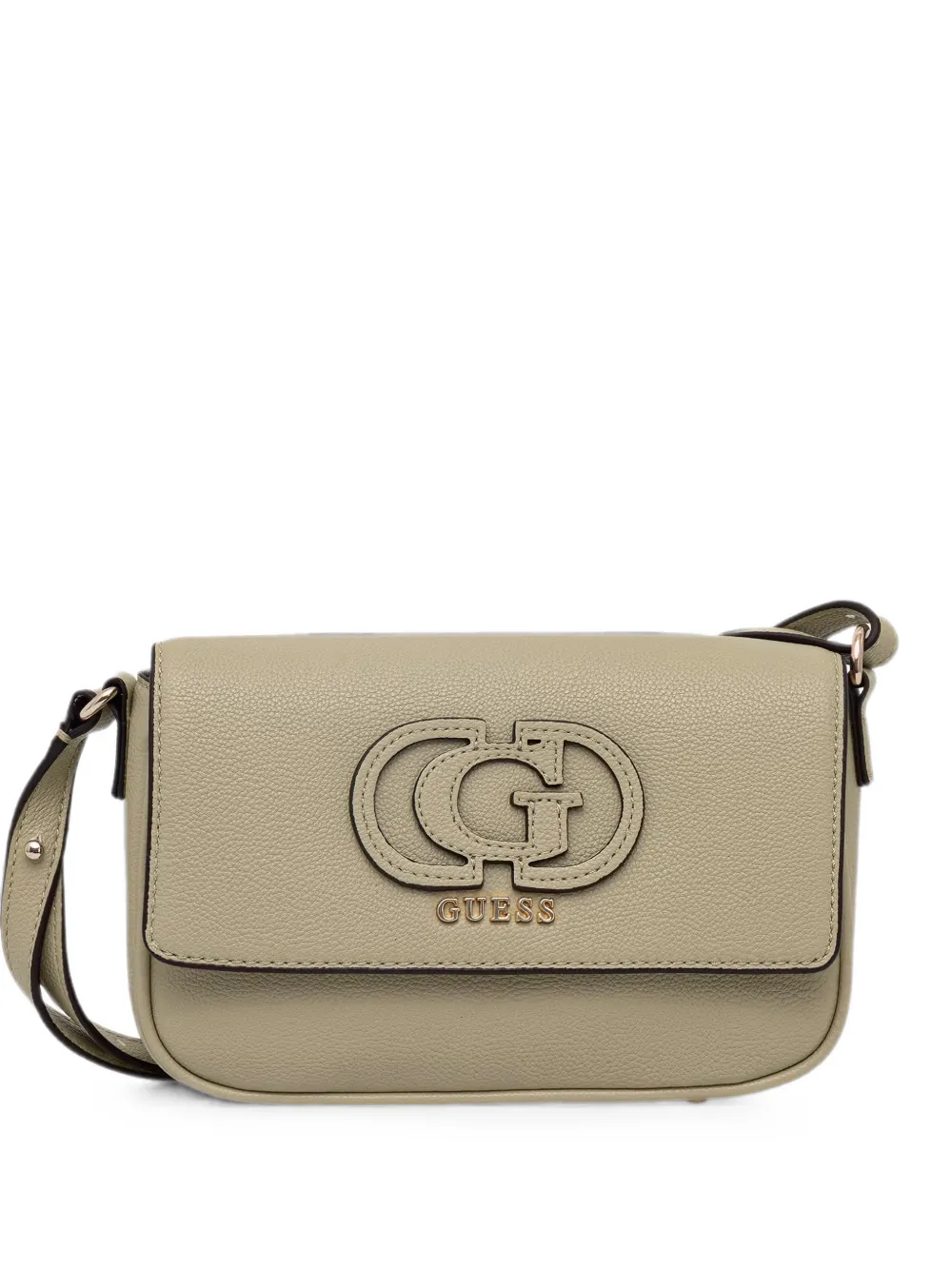 GUESS USA Isola logo-plaque pebbled shoulder bag - Verde