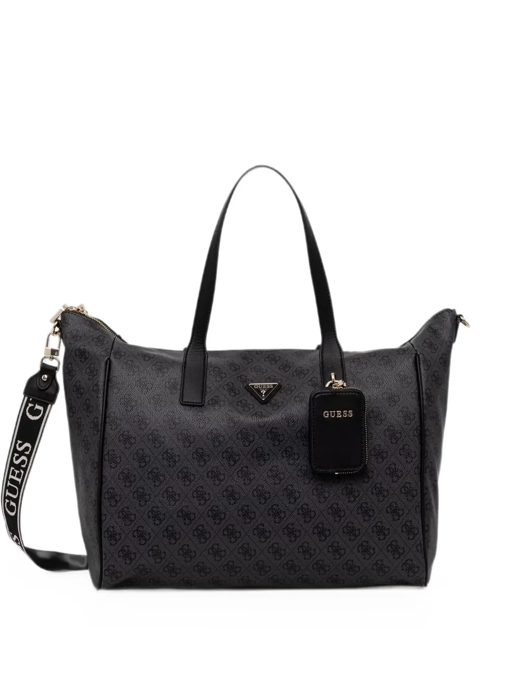 GUESS USA Latona logo-monogram zip-fastening tote bag - Black