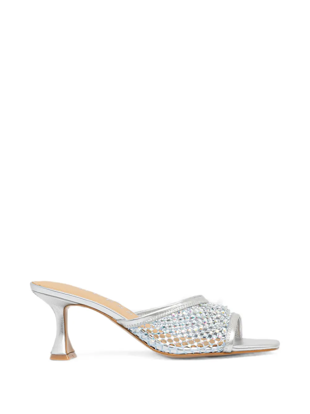 GUESS USA crystal-embellished mesh sandals - Silver