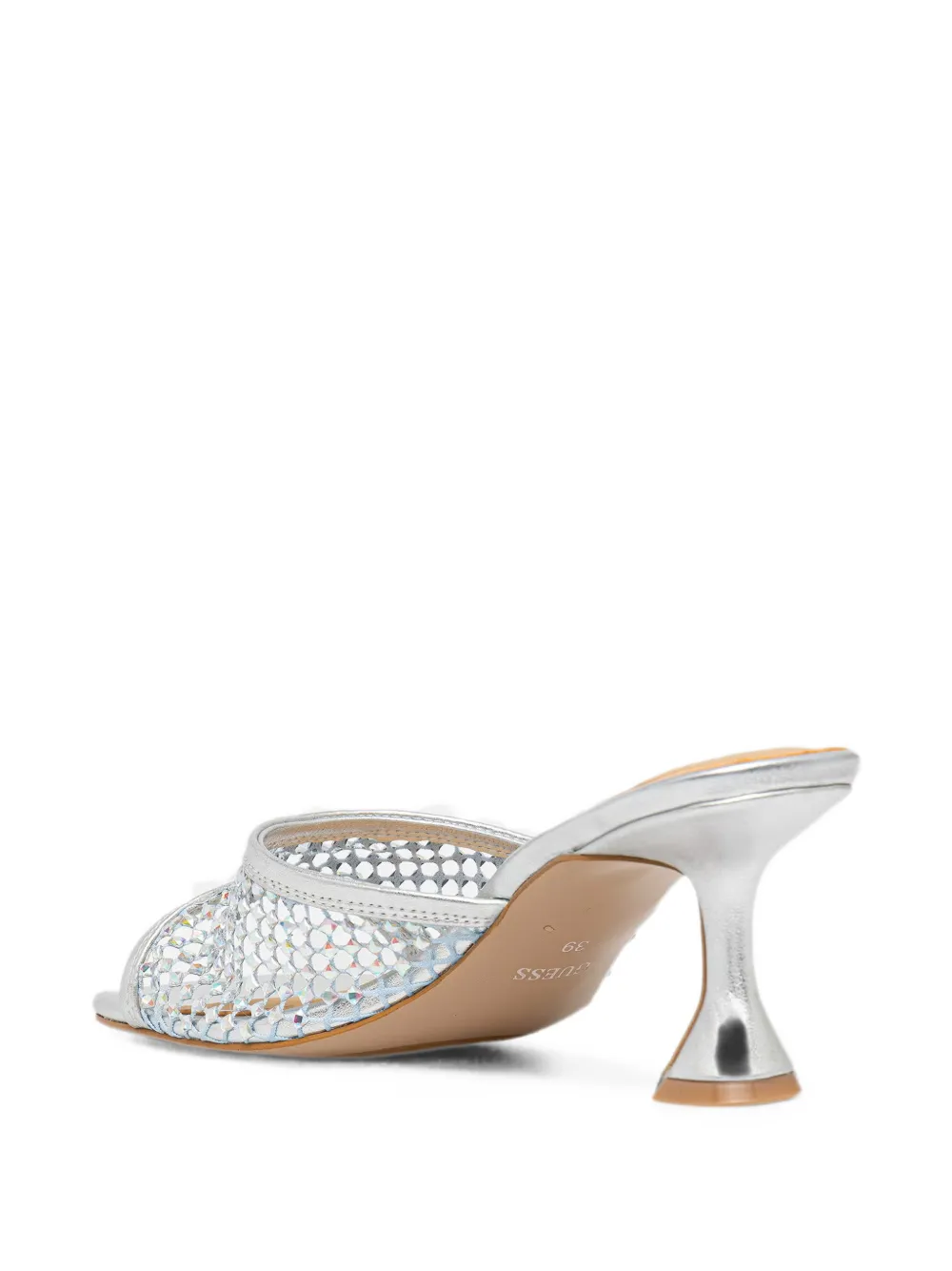GUESS USA crystal-embellished mesh sandals Zilver