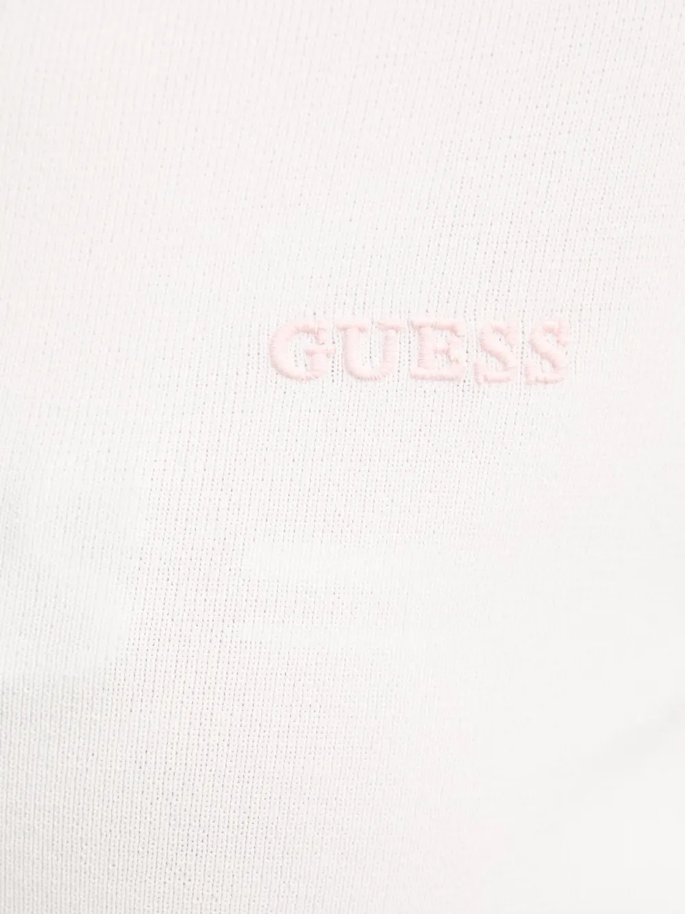 GUESS USA Trui met geborduurd logo en streepdetail en rits Wit
