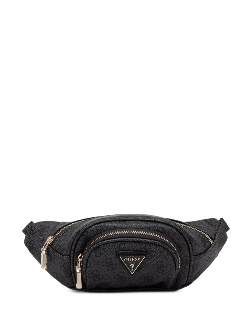 GUESS USA Latona monogram-print belt bag - Nero