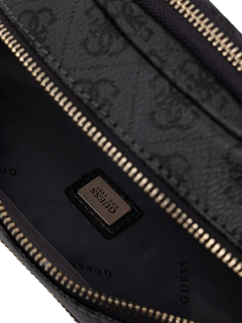 GUESS USA Latona heuptas met monogramprint Zwart