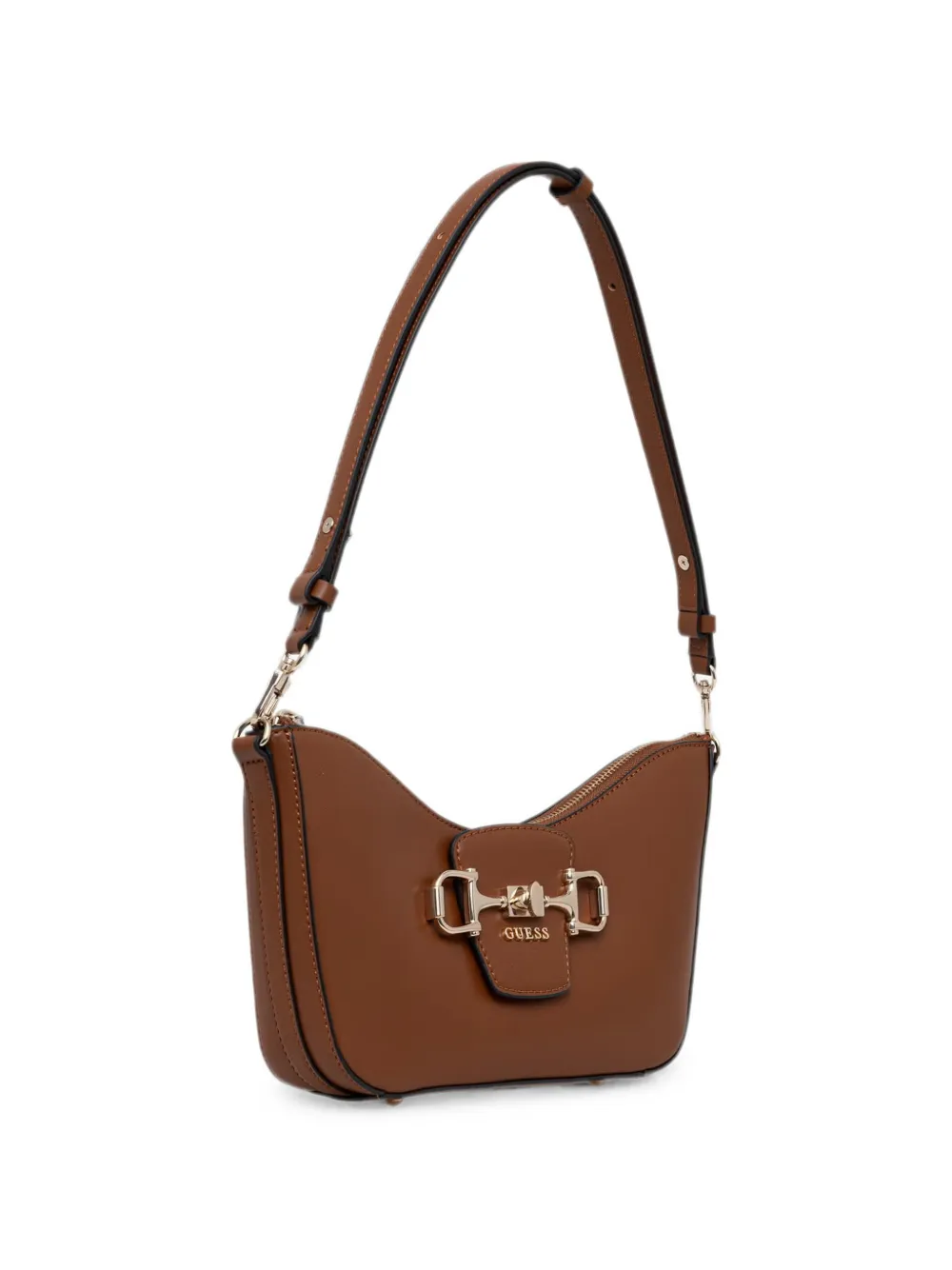 GUESS USA Janie Horsebit schoudertas Bruin