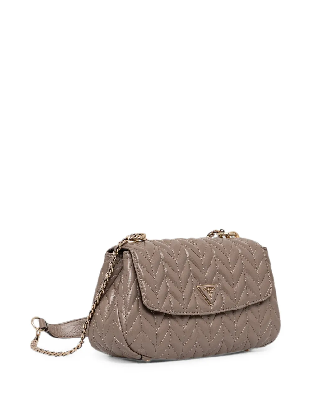 GUESS USA Cheryl gewatteerde schoudertas Beige