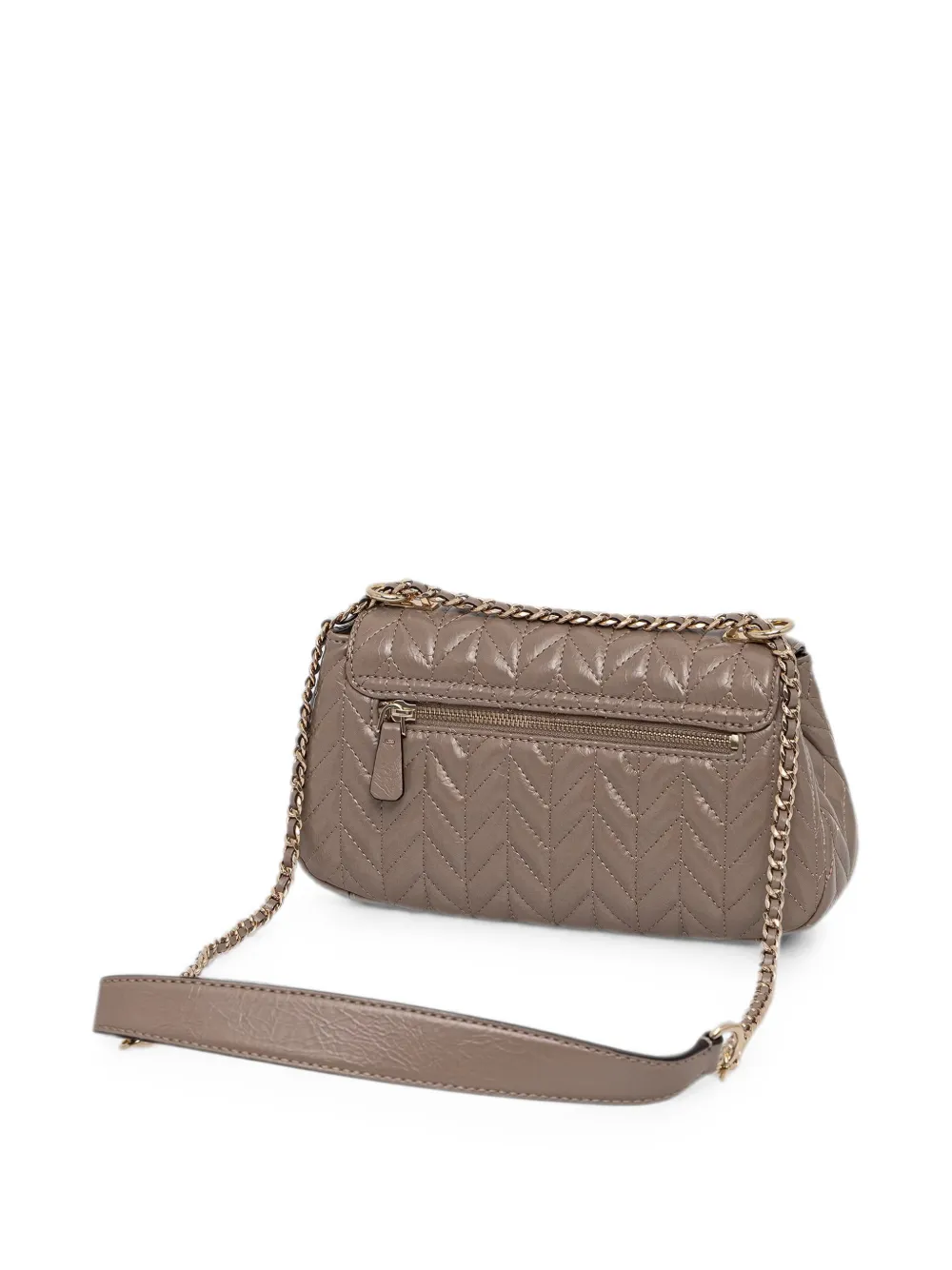 GUESS USA Cheryl gewatteerde schoudertas Beige