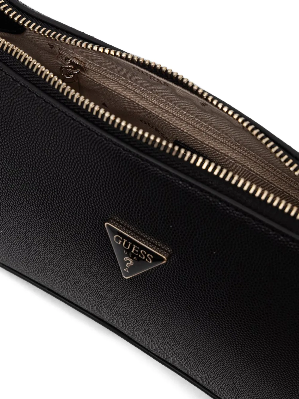 GUESS USA Isobel shopper met hartbedel en logoplakkaat Zwart