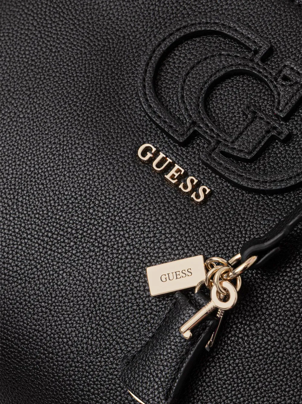 GUESS USA Shopper met logo-reliëf Zwart