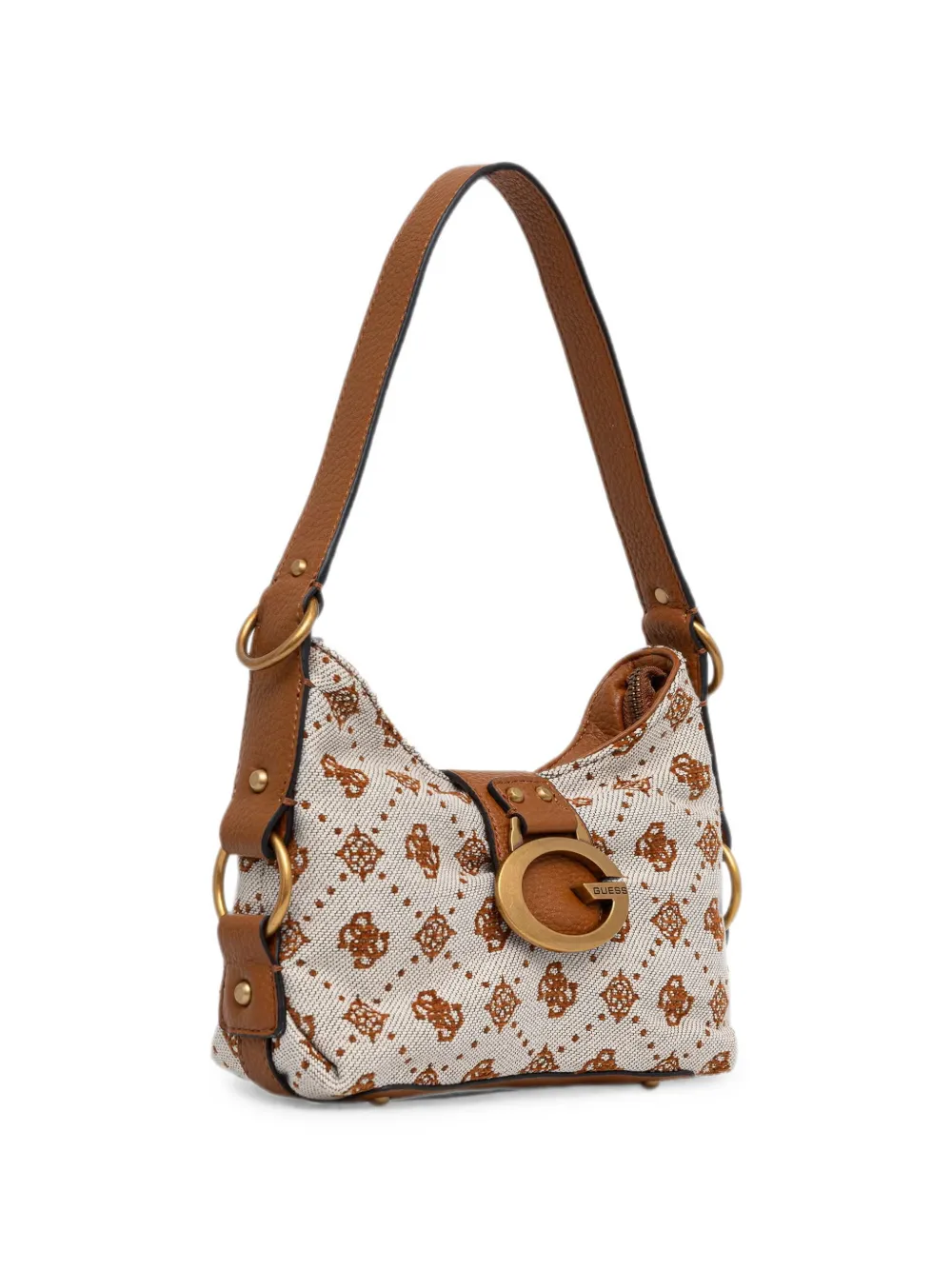 GUESS USA Camden shopper met monogramprint en gespdetail Beige
