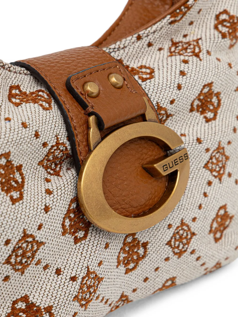GUESS USA Camden shopper met monogramprint en gespdetail Beige