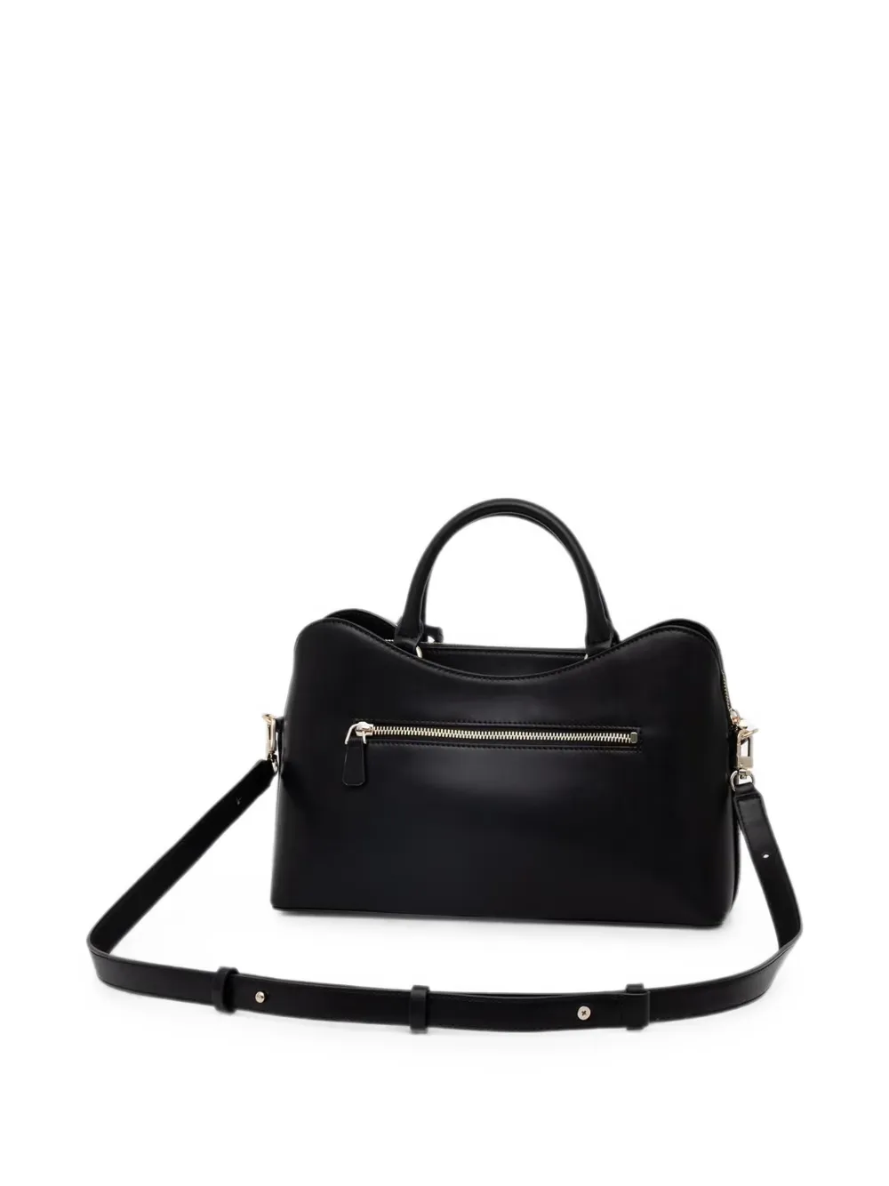 GUESS USA Janie leren shopper met horsebit detail Zwart