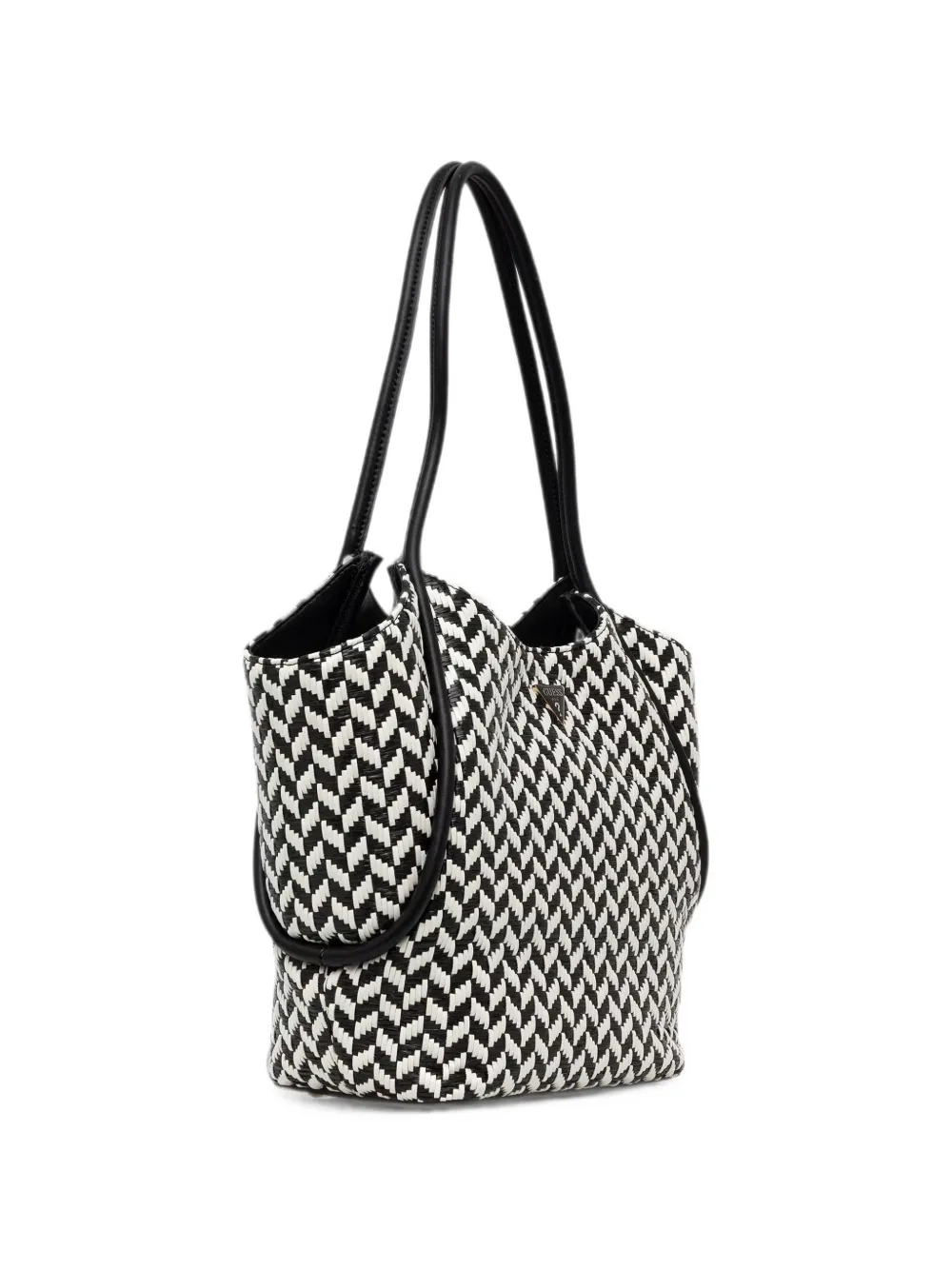 GUESS USA Tessi shopper met chevron-streep en buideldetail Zwart