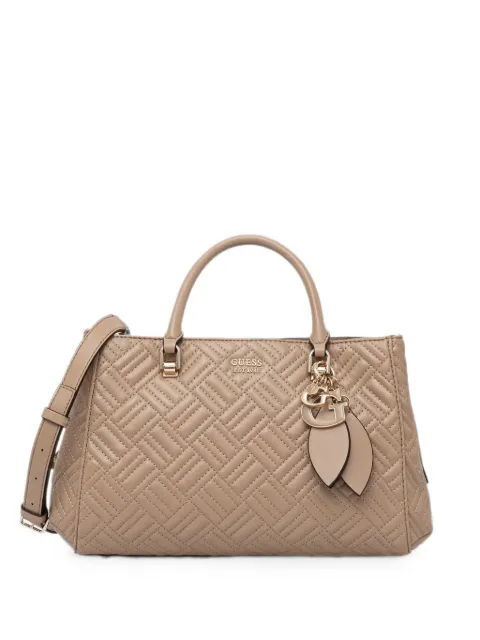 GUESS USA Sally quilted logo-charm tote bag